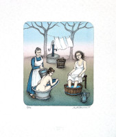  Iva Hüttnerová - Venkovní lázeň - grafika volný list